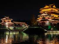 泰州行1：乘船夜遊鳳城河。