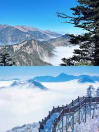 絕美雪景不能不去成都！西嶺雪山！最近真的有雪