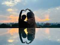 在天安門逸扉露台，追一場jue美日落晚霞