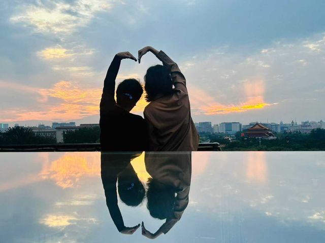 在天安門逸扉露台，追一場jue美日落晚霞