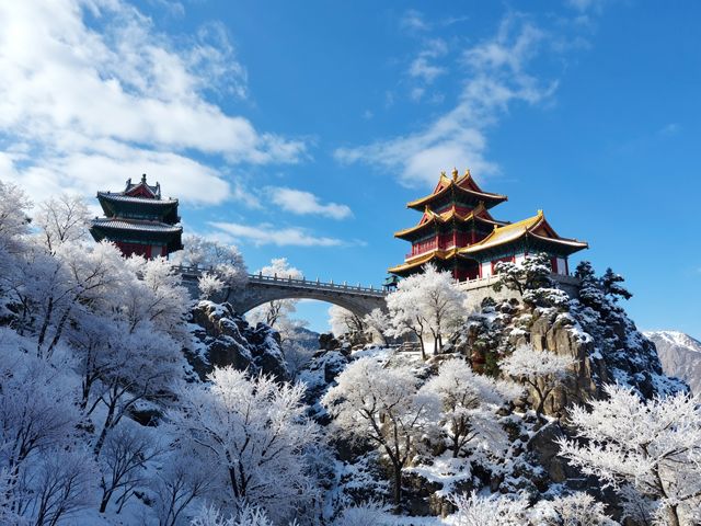 雪後嵩山美出天際！不去長白也能看絕美雪景