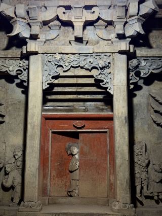 สุสานอิฐแกะสลักสมัยซ่งจินในมาจุน: โลกใต้ดินหลากสีสัน