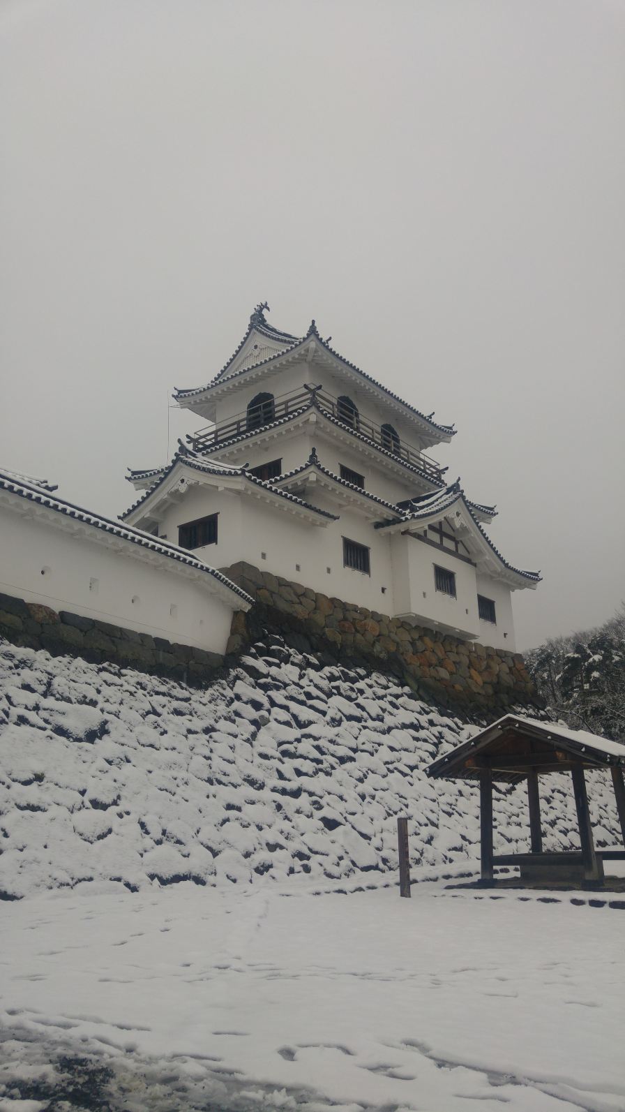 Travel to Tohoku, Japan in winter and see Shiroishi Castle in the snow.