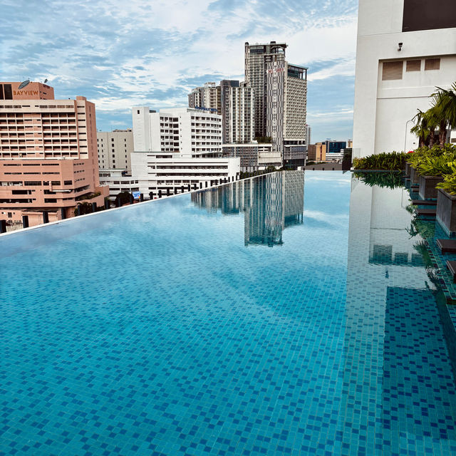 "Enjoy the Stunning Infinity Pool at Courtyard Melaka"