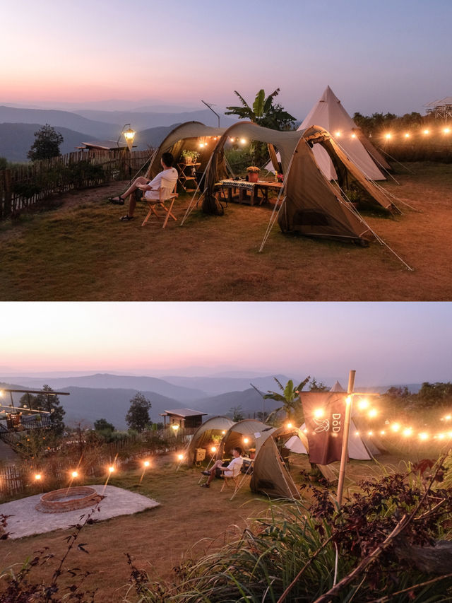 ลานพันดาวแคมปิ้ง ที่พักเลยติดแกลมสำหรับสายชิล⛺️🏠