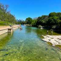 VISITING BARTON SPRINGS POOL.