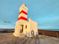 冰島景點推薦｜Garður Old Lighthouse橘白相間美麗而孤獨的燈塔