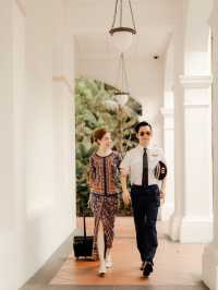 SQ-Themed Photoshoot at Raffles Hotel - A Stylish and Playful Experience