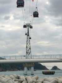 陰天坐松島海上纜車