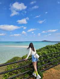 干潮時に干潟で幻の島が見える場所