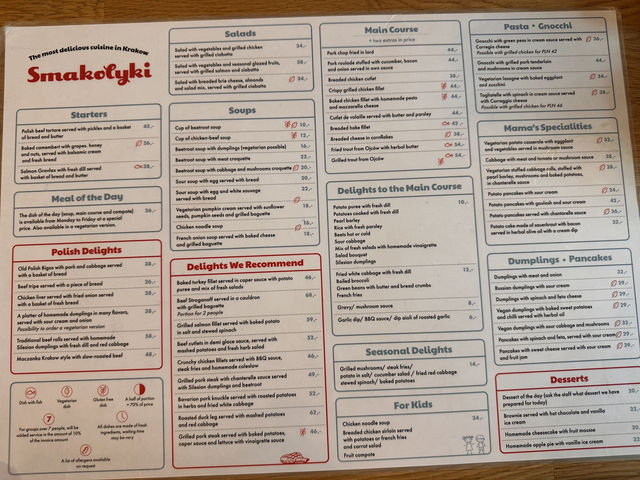 【Restauracja Smakołyki｜レストラン スマコウィキ】