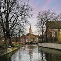 Lake of Love at Dusk: Bruges' Most Romantic Summer Evening