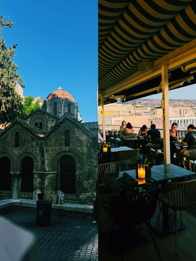 빛으로 물든 아테네의 밤, 분수 광장에서의 순간 