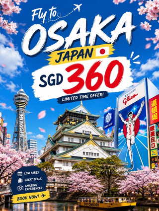 오사카 여행이 단돈 360 SGD?!