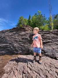 Exploring the Black Rocks and crystal clear water of Lake Superior
