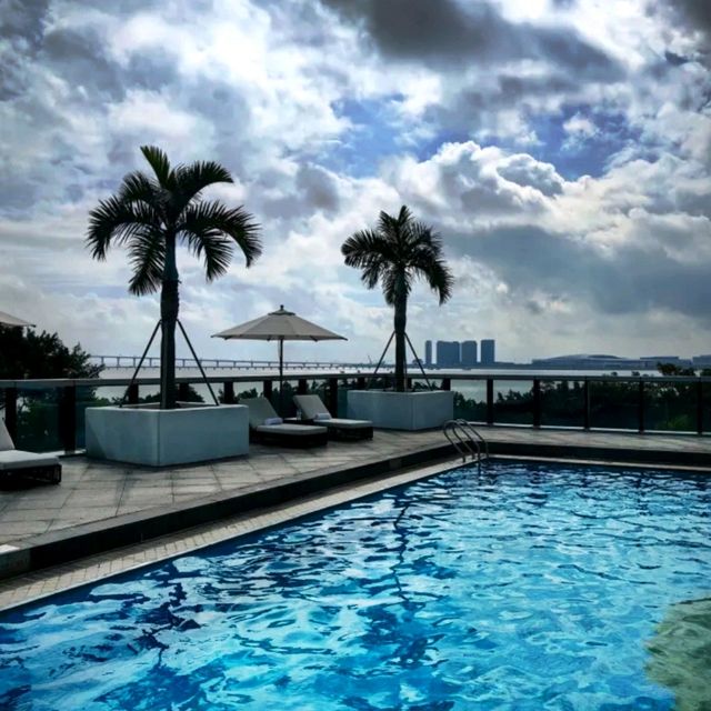 🏝珠海海灣大酒店🏝落地大玻璃俯瞰對岸澳門風景🏙