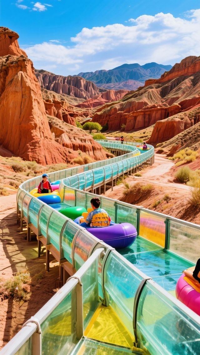 水墨丹霞丨有多層級彩色丘陵與柱狀峰叢丨灰度系丹霞如潑墨山水