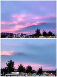 萬寧暴擊!神州半島驚現「世紀級火燒雲」!粉紫煙花同框美到窒息