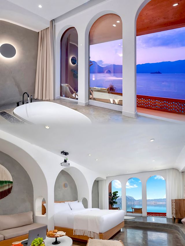 瀘沽湖這家地中海風酒店,我能躺一天! 瀘沽湖這家地中海風酒店,我能躺一天!