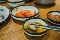 ร้านไส้ย่างเกาหลี ในฮงแด เกาหลีใต้