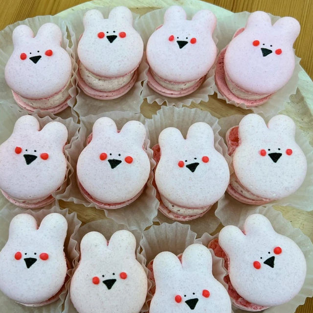 【福岡カフェ】かわいいうさぎの形のトゥンカロン