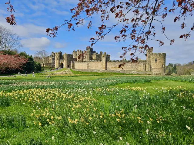 Alnwick Castle in Northumberland, UK - One of the Filming Locations for Harry Potter.