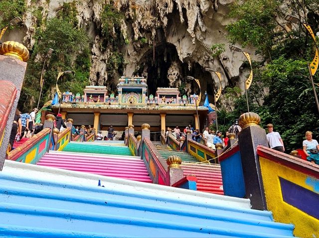 A temple within the cave in Batu Caves