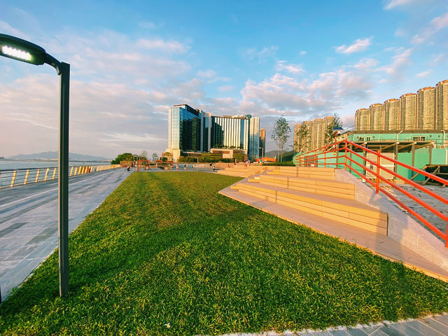 東涌新發展碼頭的夕陽打卡🌅🚶‍♀️