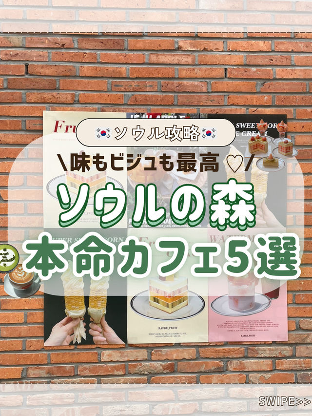🇰🇷🌳ソウルの森！本命カフェ5選
