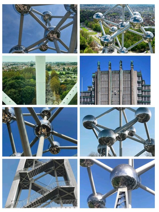 🔵⚪ Europe budget Trip;Discover the Atomium – Brussels' Futuristic Landmark! 🇧🇪