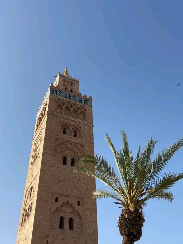Marveling at Marrakech's Koutobia Mosque! 🕌