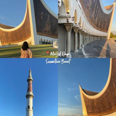 Chiêm ngưỡng vẻ đẹp của Thánh đường Hồi giáo lớn nhất Tây Sumatra 🕌