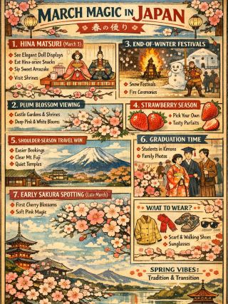 🌸✨ มนต์เสน่ห์แห่งเดือนมีนาคมในญี่ปุ่น – ประเพณี ดอกไม้บาน และการเริ่มต้นใหม่ 🇯🇵✨