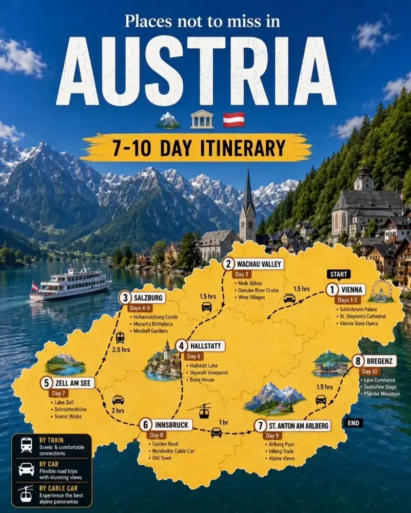 オーストリアに何日滞在する？7日、8日、9日、それとも10日？