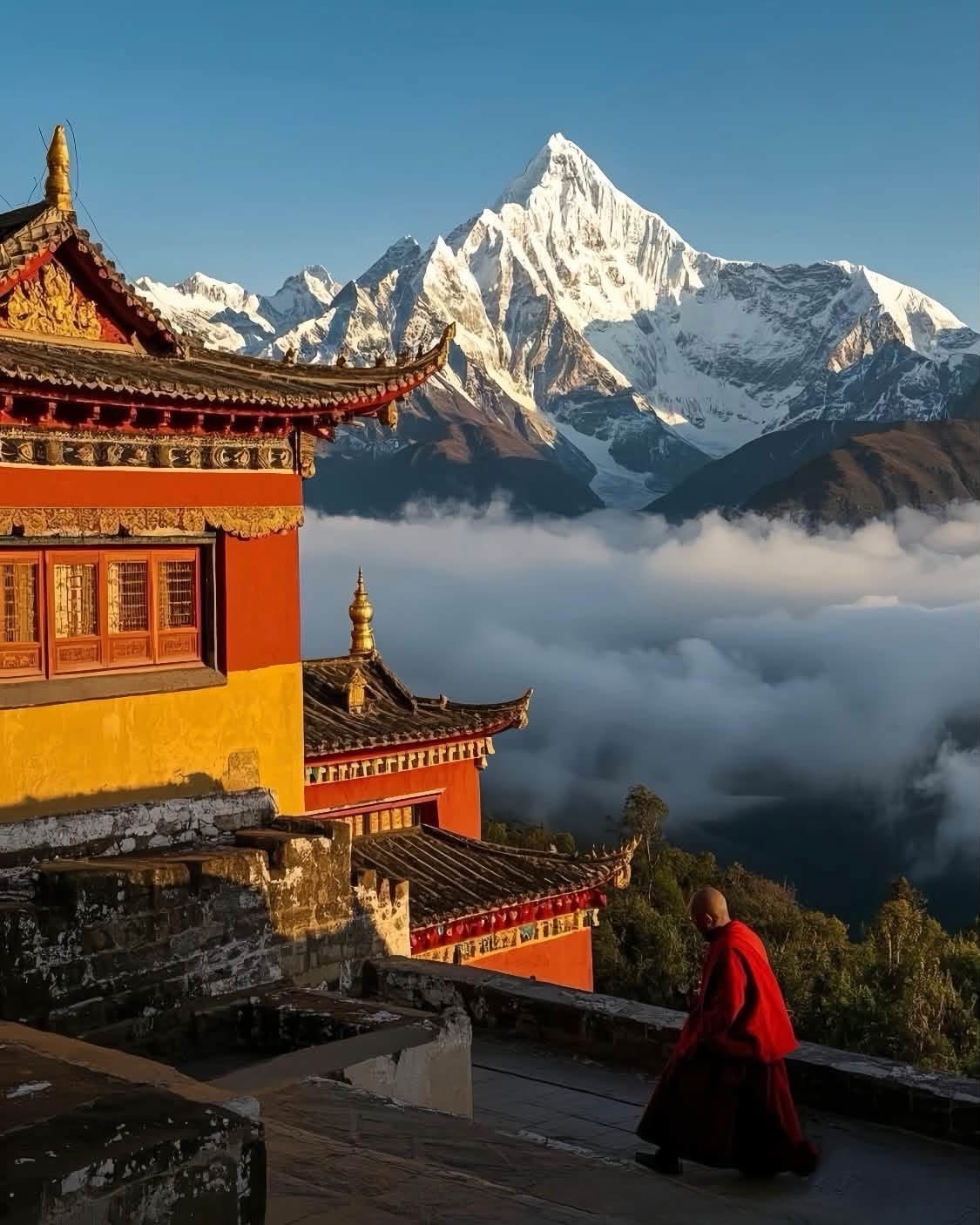 Step into a sacred land above the sea of ​​clouds and snow-capped peaks at "Meili Degen Snow Mountain" 🏔️
