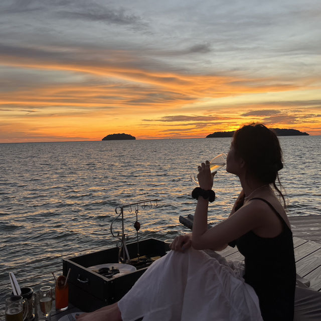 세계 3대 선셋 보면서 칵테일 한잔🍸 탄중아루 샹그릴라 선셋바