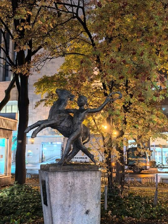 【北海道大通公園】夜晚銀杏遊，感受秋夜寧靜