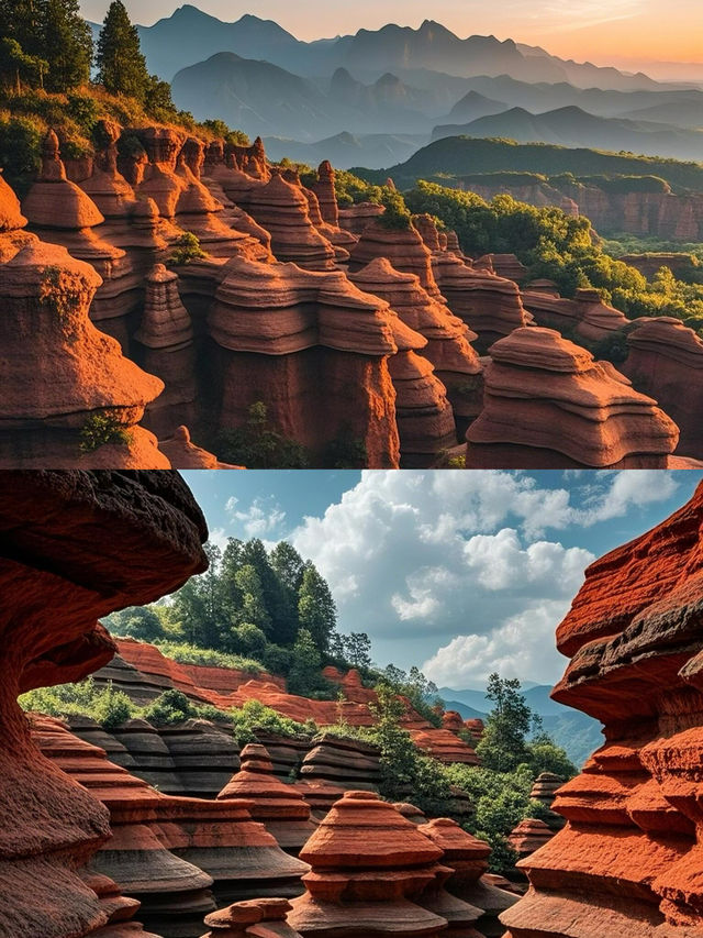 湘西秘境 紅石林  億萬年前的海底世界