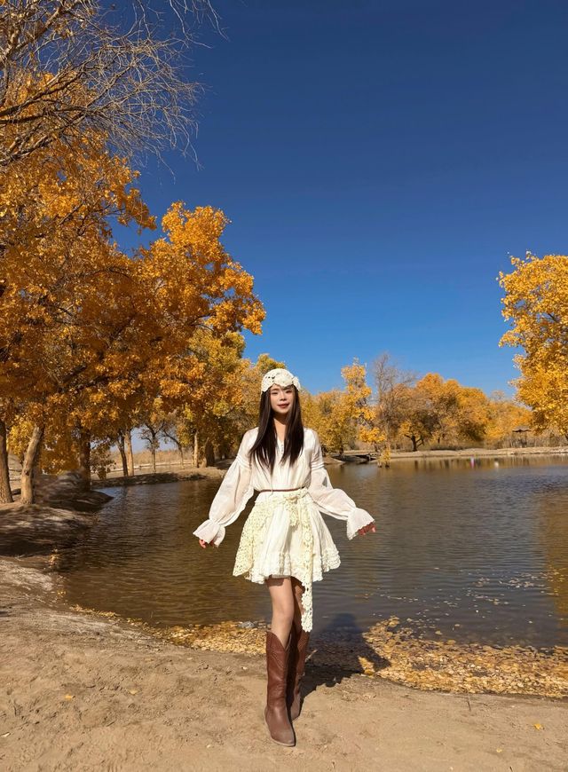 敦煌胡楊林拍照避坑！二道橋晨霧+四道橋人像實測