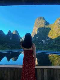 陽朔度假住進山景畫裡