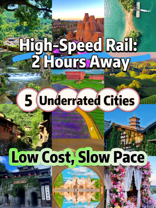 High-speed train 2h direct｜5 low-cost hidden gem small towns｜slow-paced healing short trips