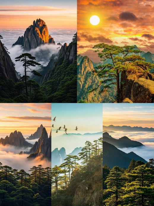 特57 ③黄山風景シリーズ(使用済み、16種完) 黄山から戻ったばかりですが、9月〜10月に行くのは本当におすすめしま