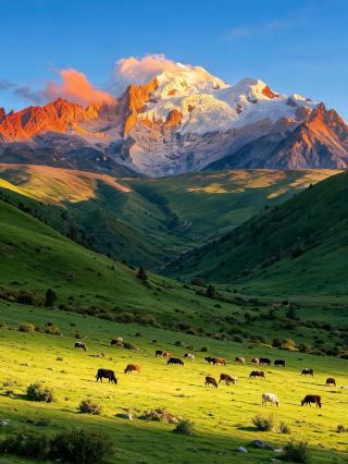 Horseback Riding on Qilian Grassland, Look Up to Golden Sunlight on Snow Mountains — Who Gets It?!

This experience only resonates if you've lived it. To recreate that "horseback + golden mountain" combo, go to Ebao Town Grassland or Zhuo'er Mountain's back slope. The distant peaks are usually Niuxin Mountain or Gangshika Snow Peak.

Horseback pitfalls: Ebao Town ~80–100 yuan/hour, foot of Zhuo'er Mountain ~50 yuan/hour. Note that many tour-included "rides" are just tied to a post for photos — confirm in advance if you want to actually ride up. Wear long pants and sneakers; shorts scratch and sandals are dangerous.

Chasing golden sunrise: Arrive before 5:50 AM, wait for 7:00 AM when sunlight ignites the snow cap — the shift from gray-blue to gold-red is breathtaking. Post-rain mornings offer the best chance of golden peaks and sea of clouds.

#photovsrealitytravel 