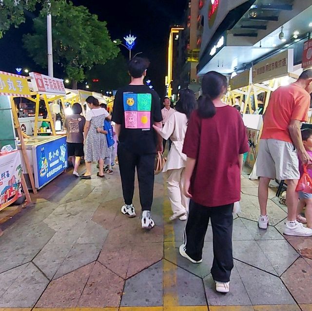 Local snack stalls outside the hotel