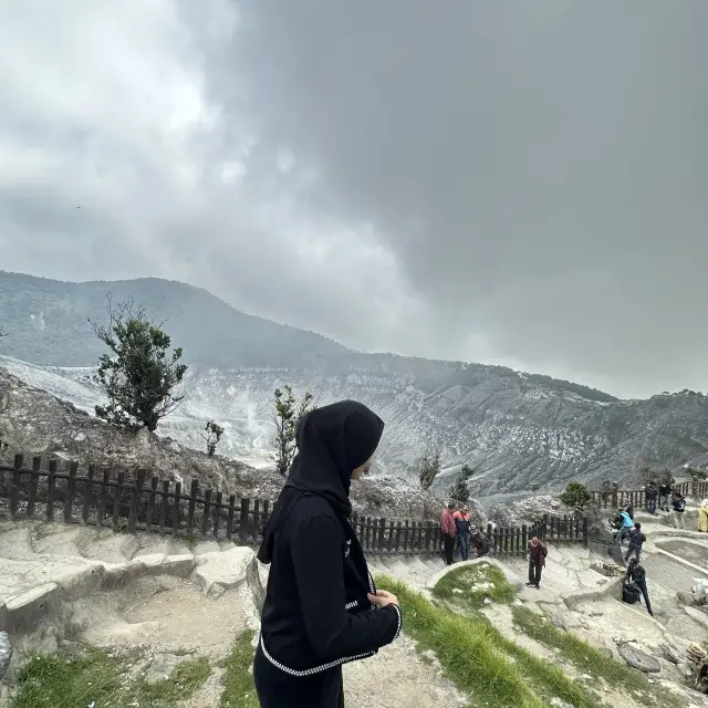 Tangkuban parahu an active  volcano 