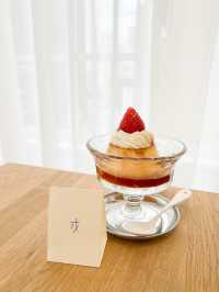 【福岡カフェ】名物の大博プリンに可愛いいちごがちょこん！