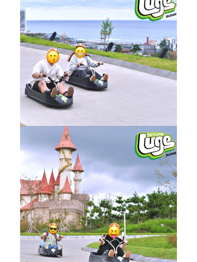 【釜山Skyline Luge斜坡滑車】刺激感拉滿🔝 能看到城堡和海景的山道滑車🛷