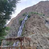 waterfall, apricot, desert, lakes, mountain and peace