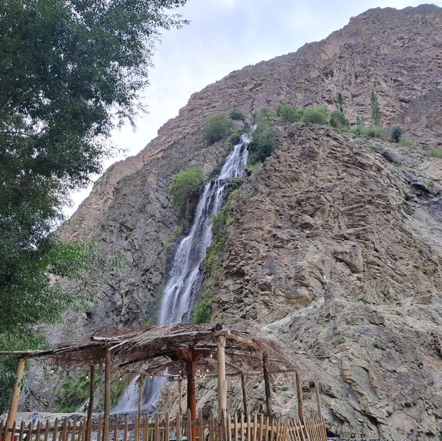waterfall, apricot, desert, lakes, mountain and peace