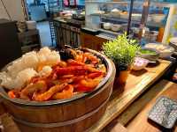 Asian street food buffet dinner